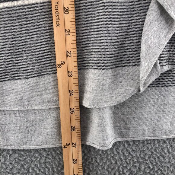 Derek Lam 10 Crosby Top Womens 8 Gray Stripe Wool Blend Tunic Ruffle Lagenlook - Picture 9 of 10